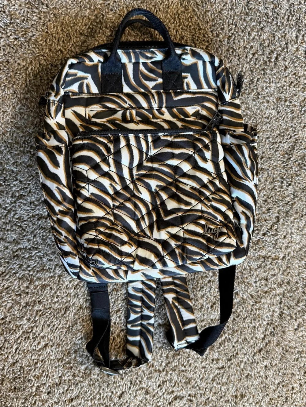 Lug Dodger Mini Backpack Zebra Sand EUC